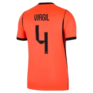 Poceni Moški Nogometni dresi Nizozemska reprezentance Virgil van Dijk #4 Domači SP 2026 oranžna