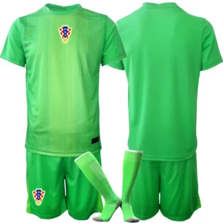 Poceni nogometni dresi kompleti Hrvaška Vratar 2025-26 zelena