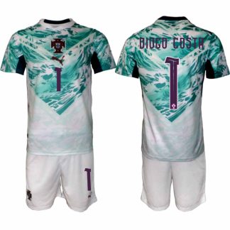 Poceni Nogometni dresi Portugalska Gostujoči SP 2026 Diogo Costa #1 + Kratke hlače