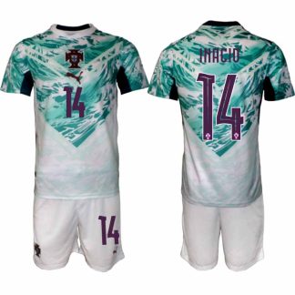 Poceni Nogometni dresi Portugalska Gostujoči SP 2026 Gonçalo Inácio #14 + Kratke hlače