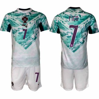 Poceni Nogometni dresi Portugalska Gostujoči SP 2026 Luís Figo #7 + Kratke hlače