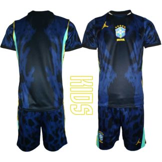 Poceni Otroški Nogometni dresi kompleti Brazilija Gostujoči SP 2026 z lastnim tiskom