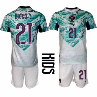Poceni Otroški nogometni dresi kompleti Portugalska reprezentance Diogo Jota #21 Gostujoči SP 2026