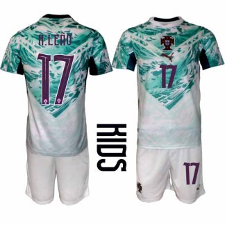 Poceni Otroški nogometni dresi kompleti Portugalska reprezentance Rafael Leão #17 Gostujoči SP 2026