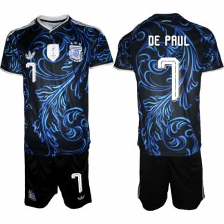 Moški Nogometni dresi kompleti Argentina reprezentance Rodrigo De Paul #7 Gostujoči SP 2026