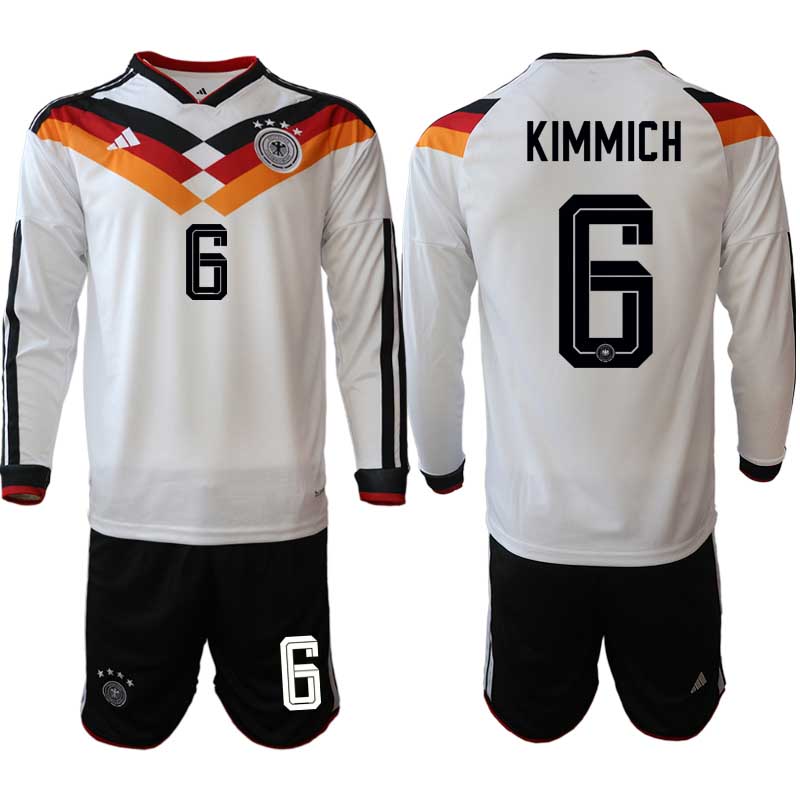 Moški Nogometni dresi reprezentance Nemčija DFB Joshua Kimmich #6 Domači SP 2026 Dolgi Rokav + Kratke hlače
