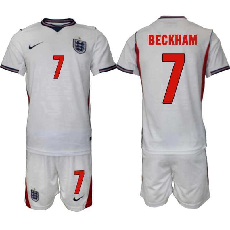 Najcenejši Nogometni dresi kompleti Anglija SP 2026 reprezentance David Beckham #7 Domači
