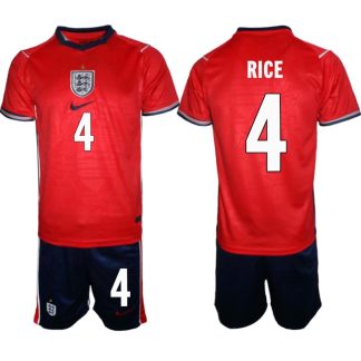 Najcenejši Nogometni dresi kompleti Anglija SP 2026 reprezentance Declan Rice #4 Gostujoči