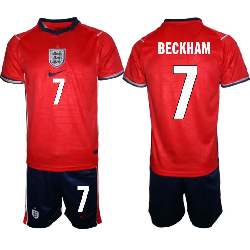 Nogometni dresi kompleti Anglija SP 2026 reprezentance David Beckham #7 Gostujoči