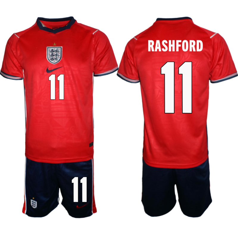 Nogometni dresi kompleti Anglija SP 2026 reprezentance Marcus Rashford #11 Gostujoči