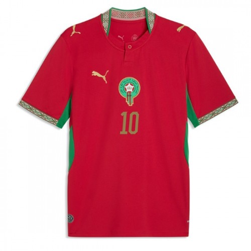 Poceni Maroko SP 2026 Nogometni dresi Brahim Díaz #10 Domači rdeča-1