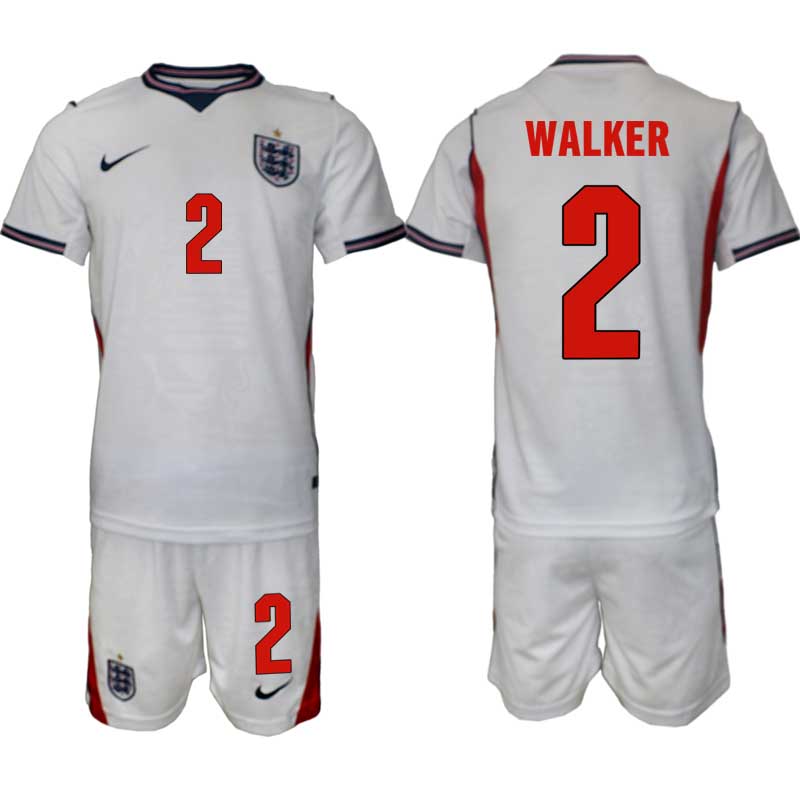 Poceni Nogometni dresi kompleti Anglija SP 2026 reprezentance Kyle Walker #2 Domači