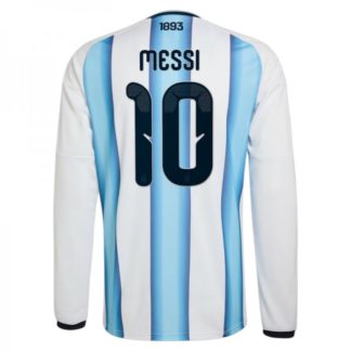 Poceni Nogometni dresi Lionel Messi #10 Argentina Domači SP 2026 Dolgi Rokav