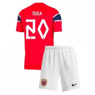 Poceni Otroški nogometni dresi Antonio Nusa #20 Norveška Domači SP 2026