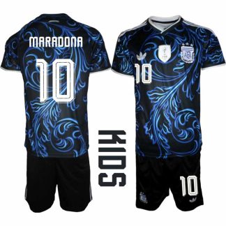 Poceni Otroški nogometni dresi Argentina reprezentance Diego Maradona #10 Gostujoči SP 2026