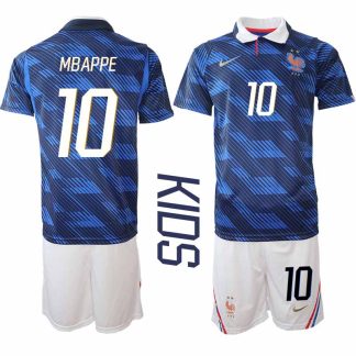 Poceni Otroški nogometni dresi kompleti Francija SP 2026 reprezentance Kylian Mbappé #10 Domači