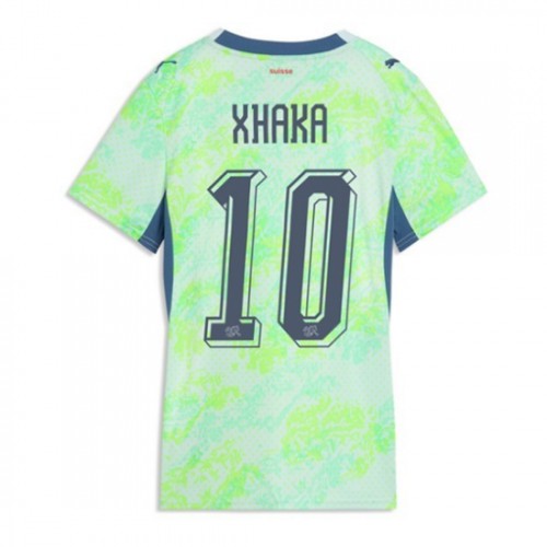 Poceni Ženski Nogometni dresi Švica reprezentance Granit Xhaka #10 Gostujoči SP 2026 zelena