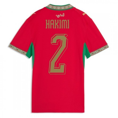Ženski Nogometni dresi Maroko SP 2026 Achraf Hakimi #2 Domači rdeča