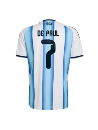 Moški Argentina SP 2026 Domači nogometni dresi tisk De Paul 7