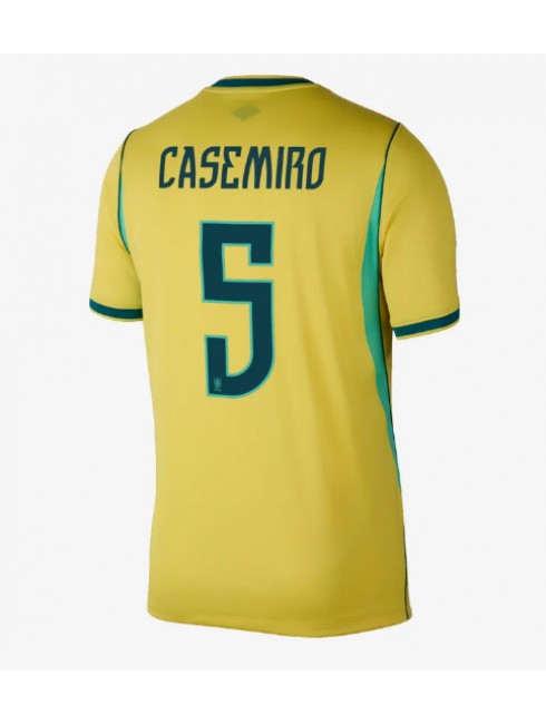 Moški Nogometni dresi Brazilija SP 2026 Casemiro #5 Domači rumena Kratek rokav