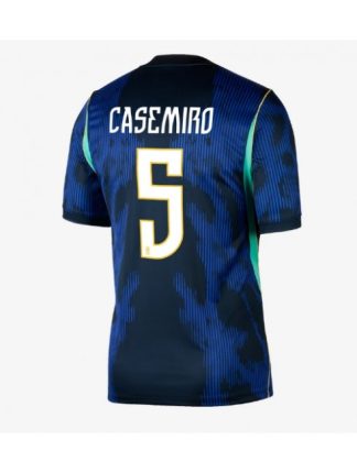 Poceni Moški dresi Brazilija SP 2026 Casemiro #5 Gostujoči Kratek rokav
