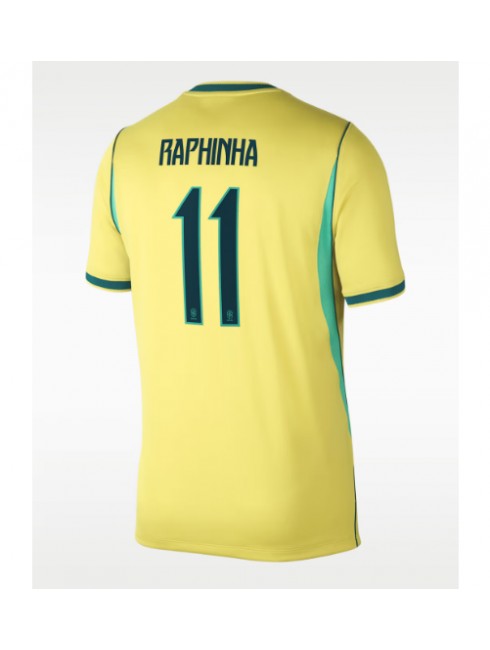 Nakup Moški dresi SP 2026 Brazilija Raphinha Belloli #11 Domači rumena Kratek rokav