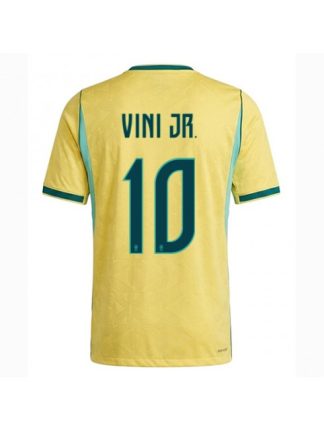 Moški Nogometni dresi Brazilija SP 2026 Vinicius Junior #10 Domači rumena Kratek rokav