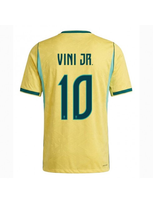 Moški Nogometni dresi Brazilija SP 2026 Vinicius Junior #10 Domači rumena Kratek rokav