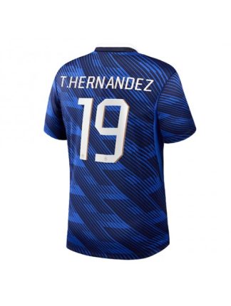 Nakup Moški dresi SP 2026 Francija Theo Hernandez #19 Domači Kratek rokav