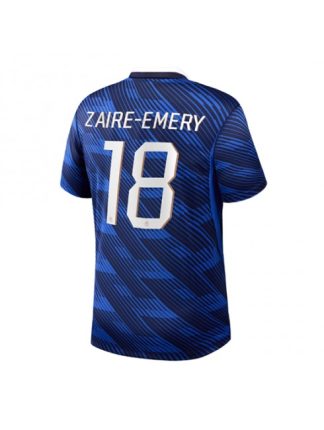 Poceni Moški Nogometni dresi Francija SP 2026 tisk Warren Zaire-Emery #18 Domači