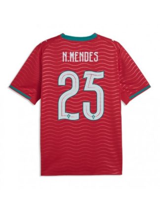 Moški Nogometni dresi Portugalska SP 2026 Nuno Mendes #25 Domači rdeča