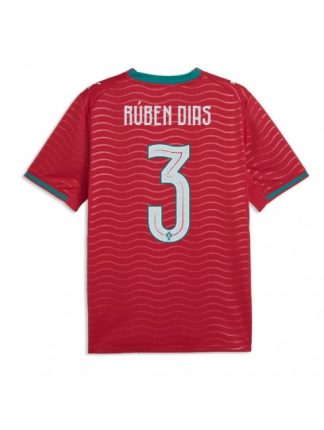 Poceni Nogometni dresi Portugalska SP 2026 Ruben Dias #3 Domači rdeča