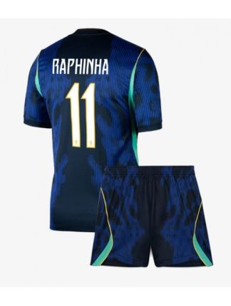 Otroški Nogometni dresi kompleti Brazilija SP 2026 Raphinha Belloli #11 Gostujoči
