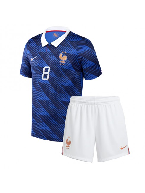 Otroški Nogometni dresi kompleti Francija Aurelien Tchouameni #8 Domači SP 2026