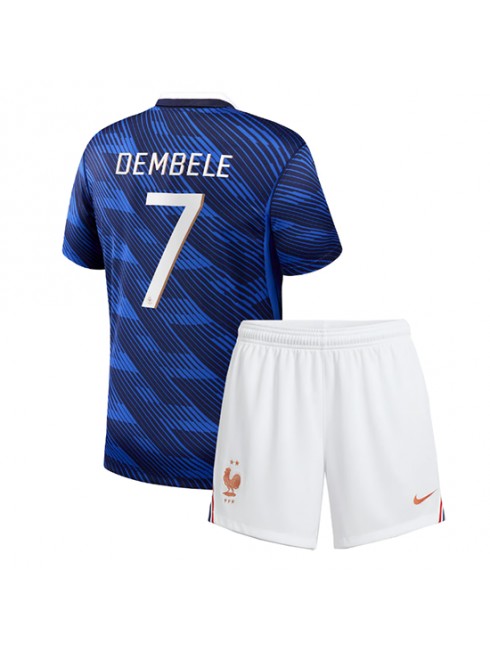 Otroški Nogometni dresi kompleti Francija Ousmane Dembele #7 Domači SP 2026