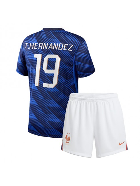 Otroške nogometne majice Francija SP 2026 Theo Hernandez #19 Domači kompleti