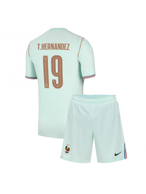 Poceni nogometni dresi kompleti Francija SP 2026 Theo Hernandez #19 Gostujoči za otroke