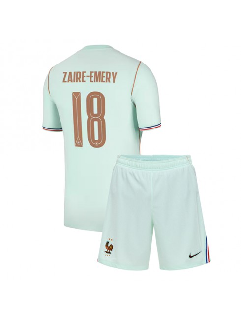 Otroški Nogometni dresi kompleti Francija Warren Zaire-Emery #18 Gostujoči SP 2026