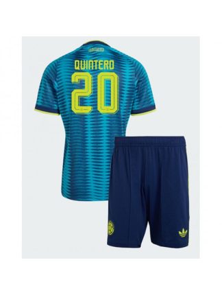 Otroške nogometne majice kompleti Kolumbija SP 2026 Juan Fernando Quintero #20 Gostujoči