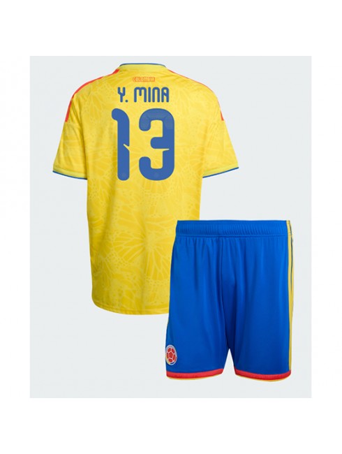Nogometne majice za otroke kompleti Kolumbija SP 2026 Yerry Mina #13 Domači