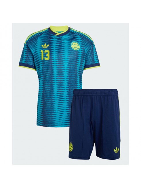 Otroški Nogometni dresi kompleti SP 2026 Kolumbija Yerry Mina #13 Gostujoči