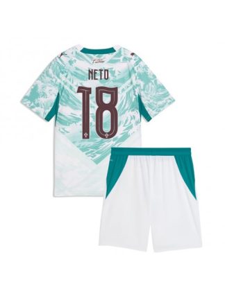 Otroški Nogometni dresi kompleti Portugalska SP 2026 Pedro Neto #18 Gostujoči