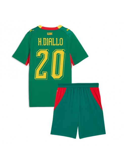 Otroški Nogometni dresi kompleti reprezentance Senegal SP 2026 Habib Diallo #20 Gostujoči