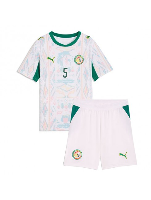 Otroški Nogometni dresi kompleti Senegal SP 2026 Domači tisk Idrissa Gueye #5