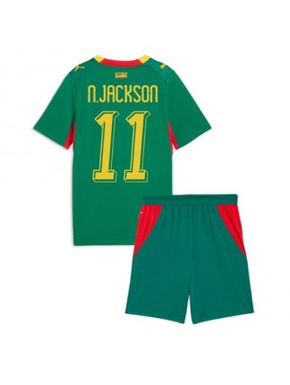 Otroški dresi za nogomet kompleti reprezentance Senegal SP 2026 Nicolas Jackson #11 Gostujoči