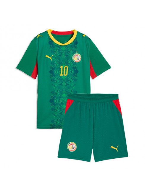 Otroški Nogometni dresi kompleti Senegal SP 2026 Sadio Mane #10 Gostujoči zelena