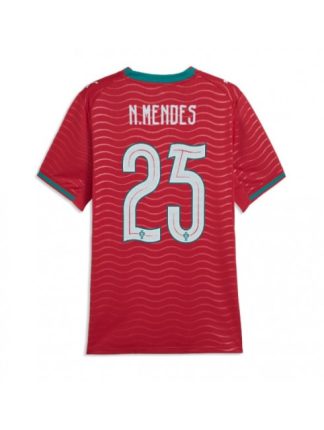 Ženski Nogometni dresi Portugalska SP 2026 Nuno Mendes #25 Domači Kratek rokav