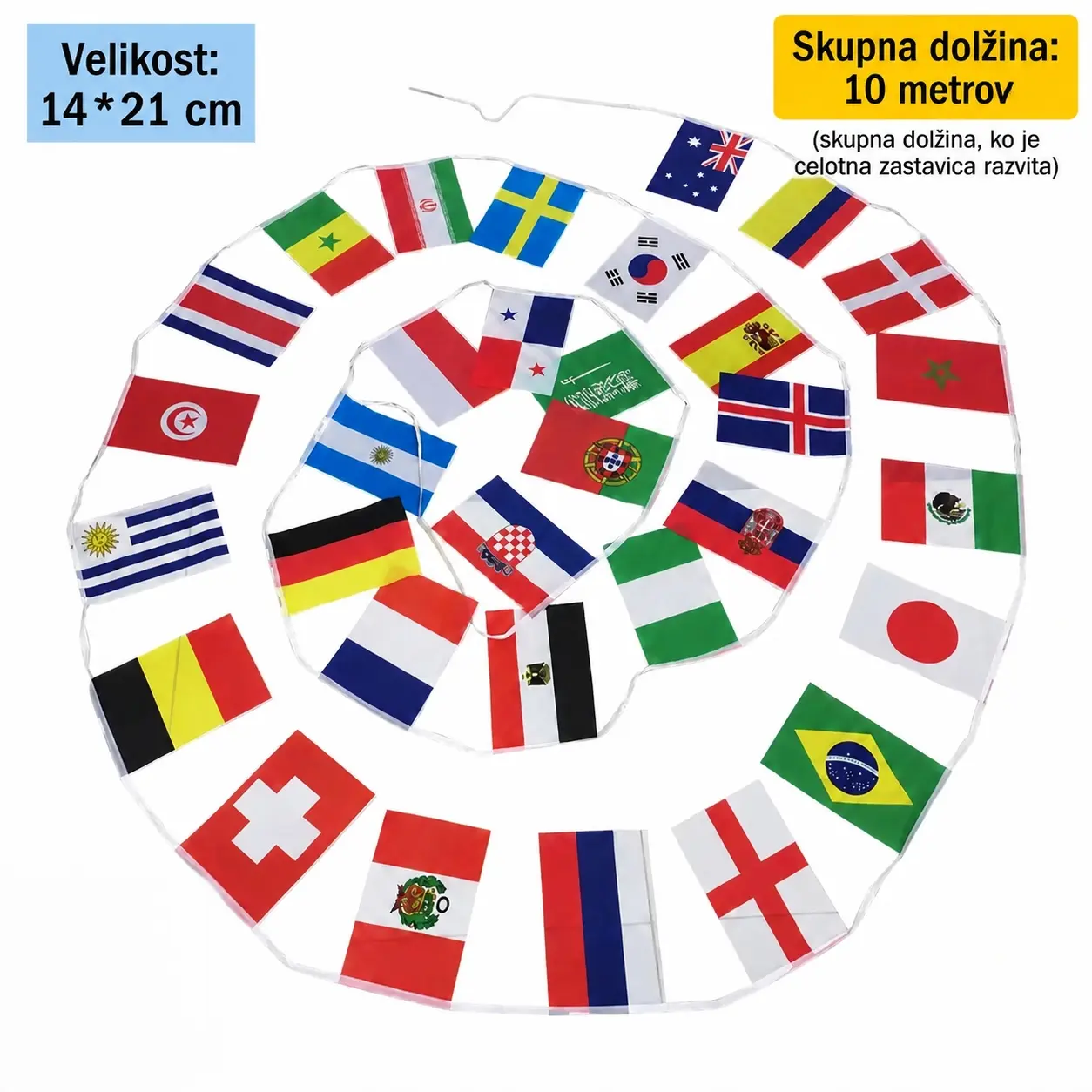 FIFA World Cup 2026 Navijaška Girlanda Zastav 32 Reprezentanc | 10 m