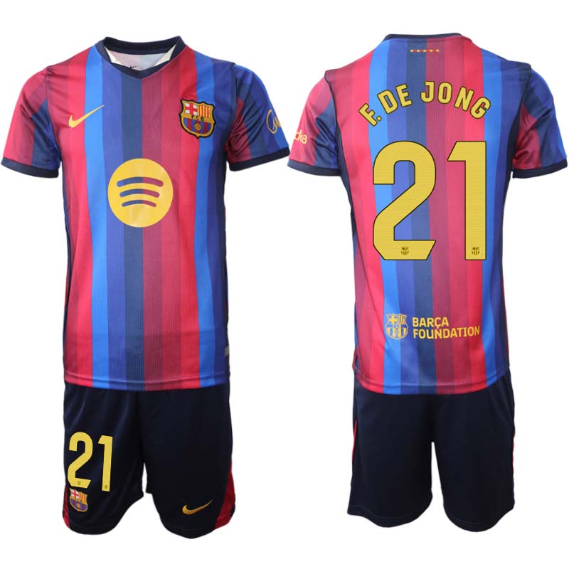 Kupiti Nogometni dresi kompleti FC Barcelona 2026-27 Frenkie de Jong #21 Domači