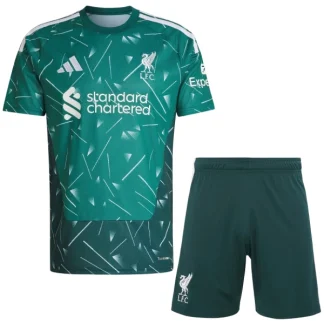 Liverpool Vratar Domači 2026/27 zelena otroški dresi za nogomet s hlačami